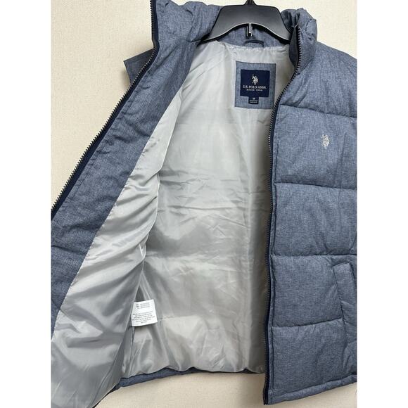 U. S. Polo Association Men's Puffer Vest Blue Size Medium Classic - Picture 8 of 9